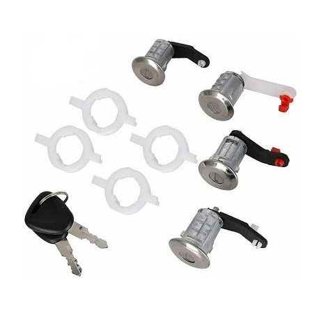 Kit complet 4 barillets serrures de porte RENAULT MASTER MASCOTT OPEL MOVANO NISSAN INTERSTAR